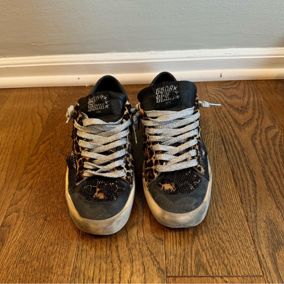 GOLDEN GOOSE Stardan Sneaker - leo print with fuchsia sole - Picture 6 of 7